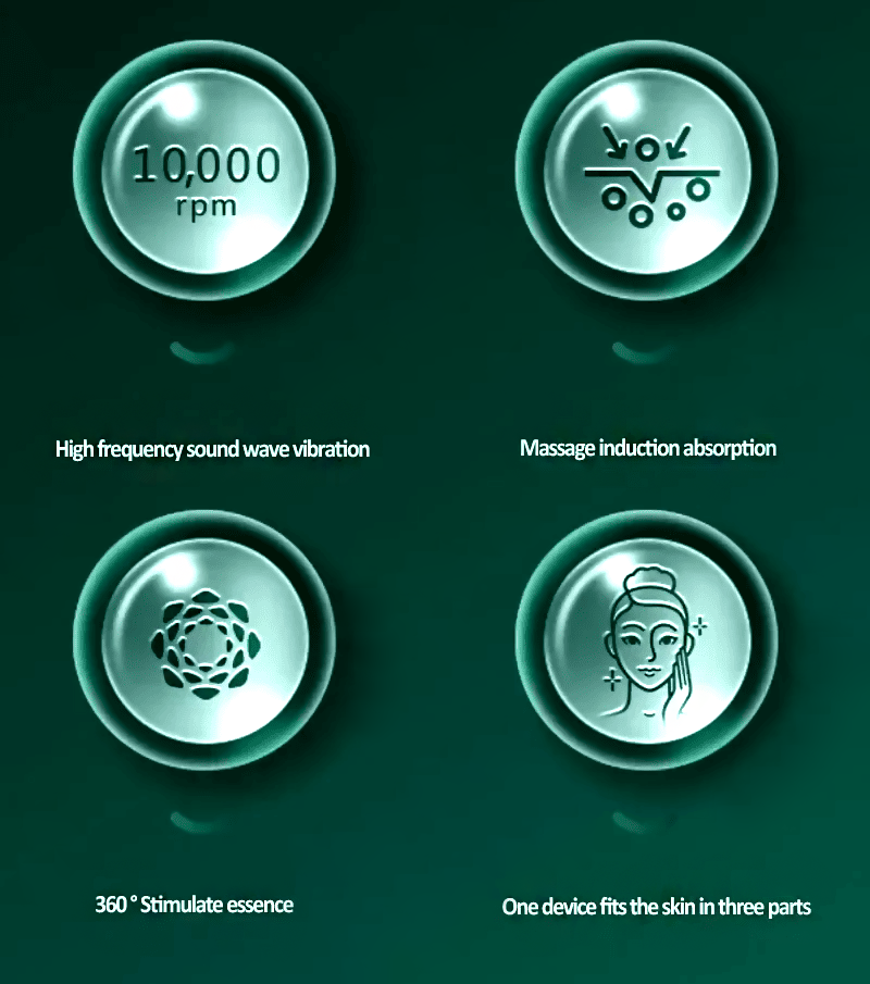 DELPHY - Masseur Facial triples têtes - liftant hautes vibrations